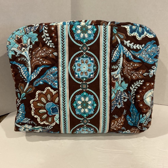 NWOT Vera Bradley Java Blue Plastic Lined Cosmetic Case - Picture 3 of 6